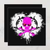 Spetterspitshart Schedel Gotische Verjaardagsuitno Kaart (Voorkant / Achterkant)