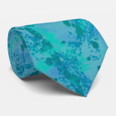 Spetterspray Blauwe Keelband Stropdas (Opgerold)