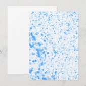 Spettertextuur - Blauw Save The Date (Voorkant / Achterkant)