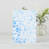 Spettertextuur - Blauw Save The Date (Staand voorkant)