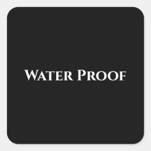 Spettervrij Pakketlabel Waterdicht Zwart Wit Vierkante Sticker