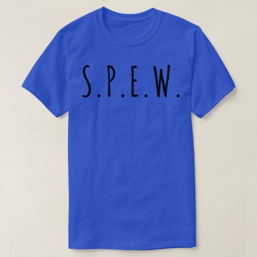 SPEW Society for the Promotion of Elfish Welfare T-shirt (Design voorkant)