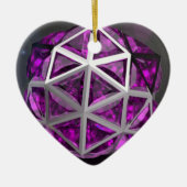 Sphere Amethyst Gemstone Paars Keramisch Ornament (Voorkant)