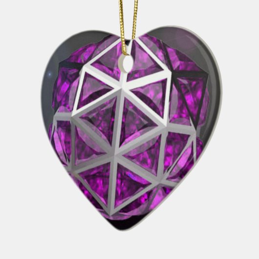 Sphere Amethyst Gemstone Paars Keramisch Ornament (Links)
