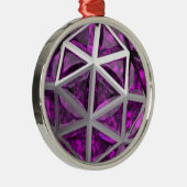 Sphere Amethyst Gemstone Paars Metalen Ornament (Rechts)