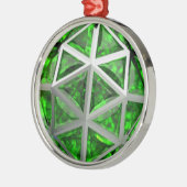 Sphere Emerald Gemstone Metalen Ornament (Links)