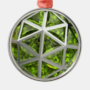 Sphere Green Peridot Gemstone Metalen Ornament