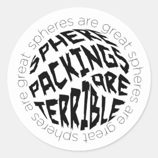 Sphere Packings Ronde Sticker