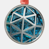 Sphere Topaz Gemstone Metalen Ornament (Voorkant)