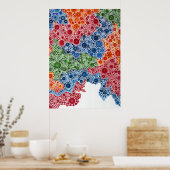 Spherescape-cirkels Afdrukkunst Poster schilderen (Keuken)