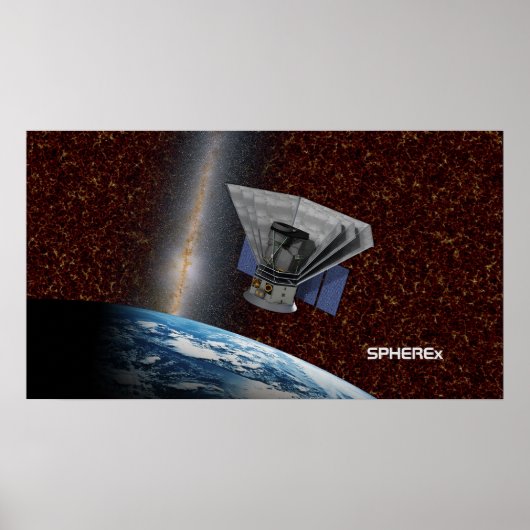 SPHEREx Galaxy Hunter Spacecraft Poster (Voorkant)