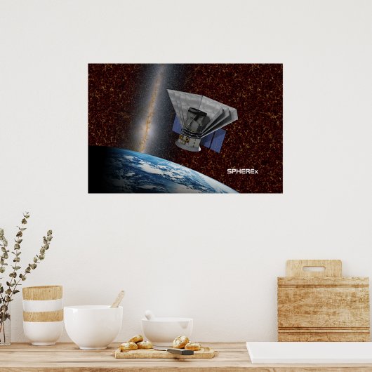SPHEREx Galaxy Hunter Spacecraft Poster (Keuken)