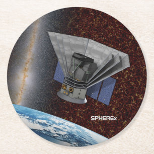 SPHEREx Galaxy Hunter Spacecraft Ronde Kartonnen Onderzetter