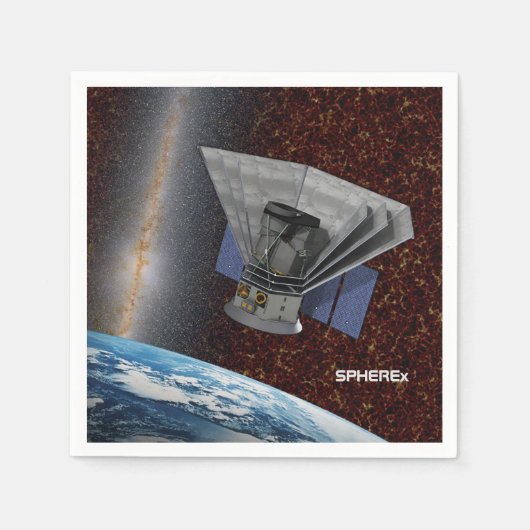 SPHEREx Galaxy Hunter Spacecraft Servet (Voorkant)