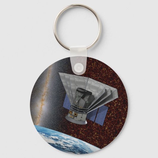 SPHEREx Galaxy Hunter Spacecraft Sleutelhanger (Voorkant)