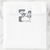Spherische Koe Vierkante Sticker (Tas)