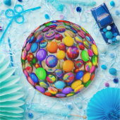 Spherische wereld van snoep papieren bordje (Feest)