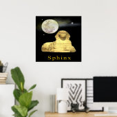 sphinx bij nacht poster (Thuiskantoor)