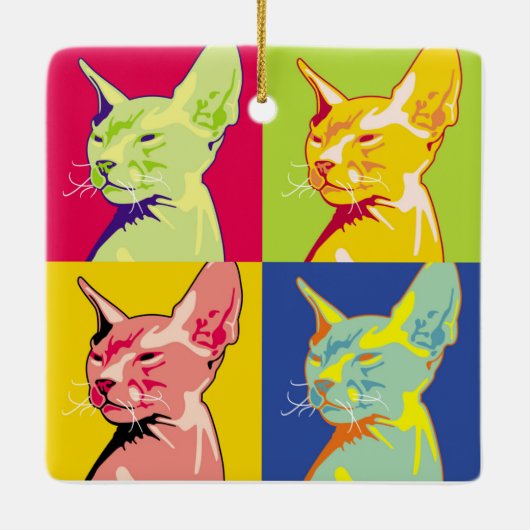 Sphinx cat keramisch ornament (Achterkant)