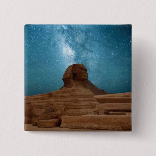 Sphinx: Egypte Vierkante Button 5,1 Cm (Voorkant)