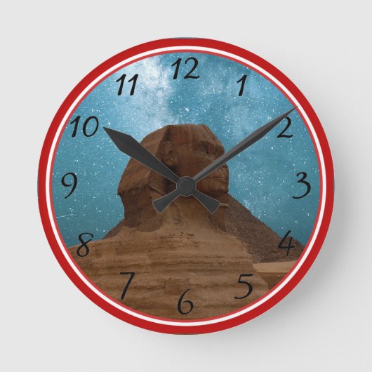 Sphinx: Egyptische Ronde Klok (Voorkant)