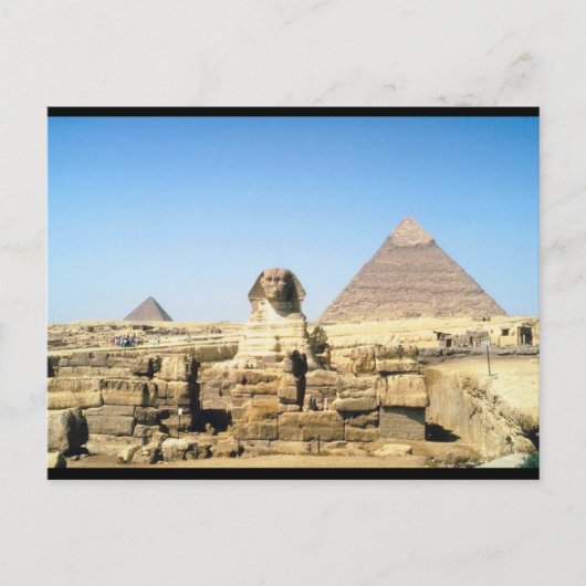 Sphinx en piramide briefkaart (Voorkant)