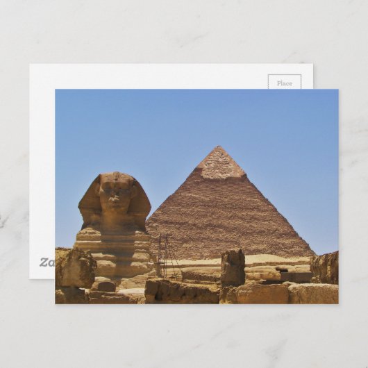 Sphinx en piramide briefkaart (Voorkant / Achterkant)