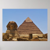 Sphinx en piramide poster (Voorkant)