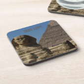 Sphinx en Pyramids in Caïro Egypt Souvenir Bier Onderzetter (Linkerzijde)
