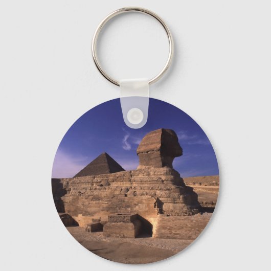 Sphinx en Pyramids in Giza Cairo Egypte Sleutelhanger (Voorkant)