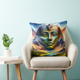 Sphinx gezicht op een Sierkussen