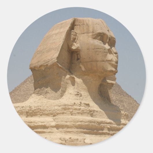 sphinx giza ronde sticker (Voorkant)