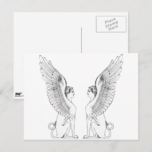  Sphinx-illustratie Briefkaart (Voorkant / Achterkant)
