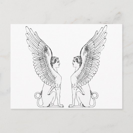 Sphinx-illustratie Briefkaart (Voorkant)