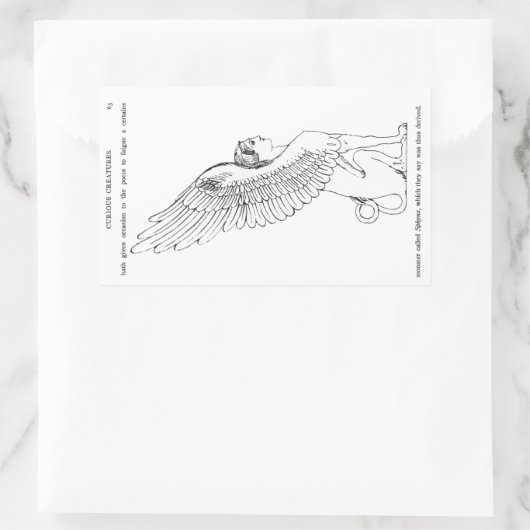  Sphinx-illustratie Rechthoekige Sticker (Tas)