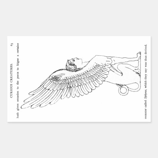  Sphinx-illustratie Rechthoekige Sticker (Voorkant)