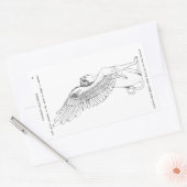  Sphinx-illustratie Rechthoekige Sticker (Envelop)