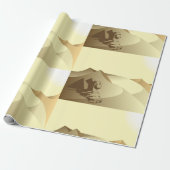Sphinx in de woestijn cadeaupapier (Uitgerold)