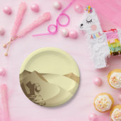 Sphinx in de woestijn papieren bordje (Feest)