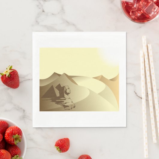 Sphinx in de woestijn servet (Insitu)