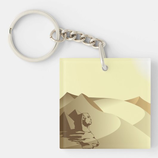 Sphinx in de woestijn sleutelhanger (Voorkant)