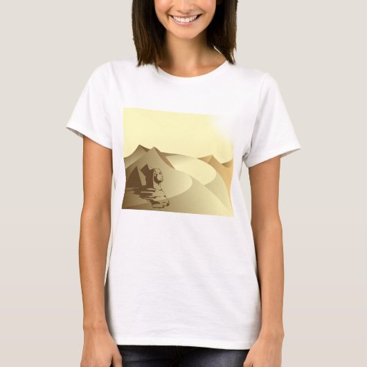 Sphinx in de woestijn t-shirt (Voorkant)