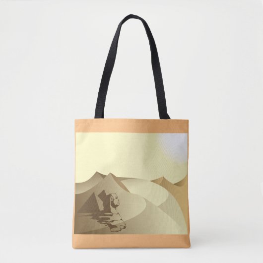 Sphinx in de woestijn tote bag (Voorkant)