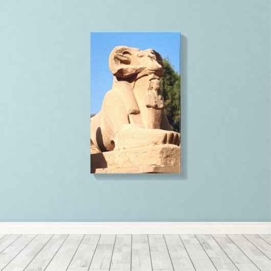 Sphinx in Karnak Temple - Egypte Canvas Afdruk (Insitu (Houten vloer))
