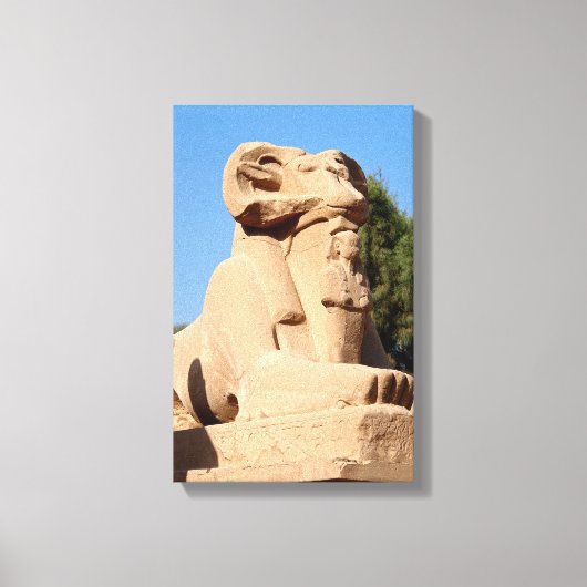 Sphinx in Karnak Temple - Egypte Canvas Afdruk (Voorkant)
