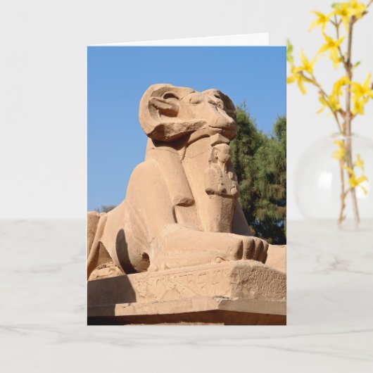 Sphinx in Karnak Temple - Egypte Kaart (Gele Bloem)