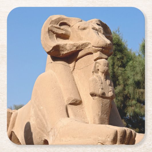 Sphinx in Karnak Temple - Egypte Kartonnen Onderzetters (Voorkant)