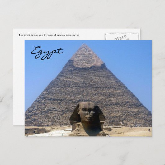 sphinx khafre briefkaart (Voorkant / Achterkant)