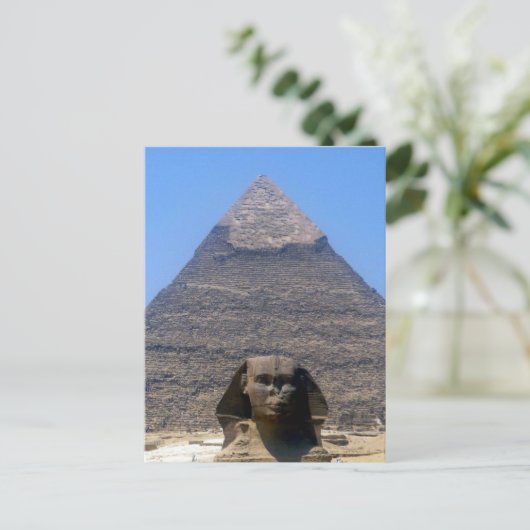sphinx khafre piramide briefkaart (Staand voorkant)