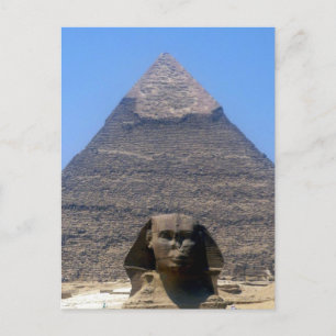 sphinx khafre piramide briefkaart